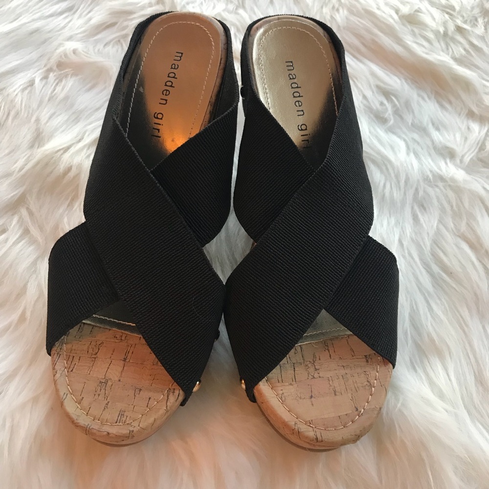 Madden Girl Nautic Cork Platform Wedges Sandals 9 - Picture 4 of 6